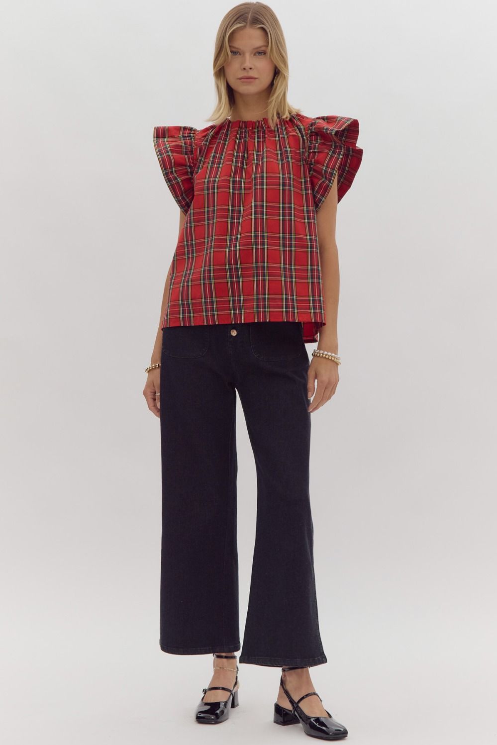 Holiday Plaid Top