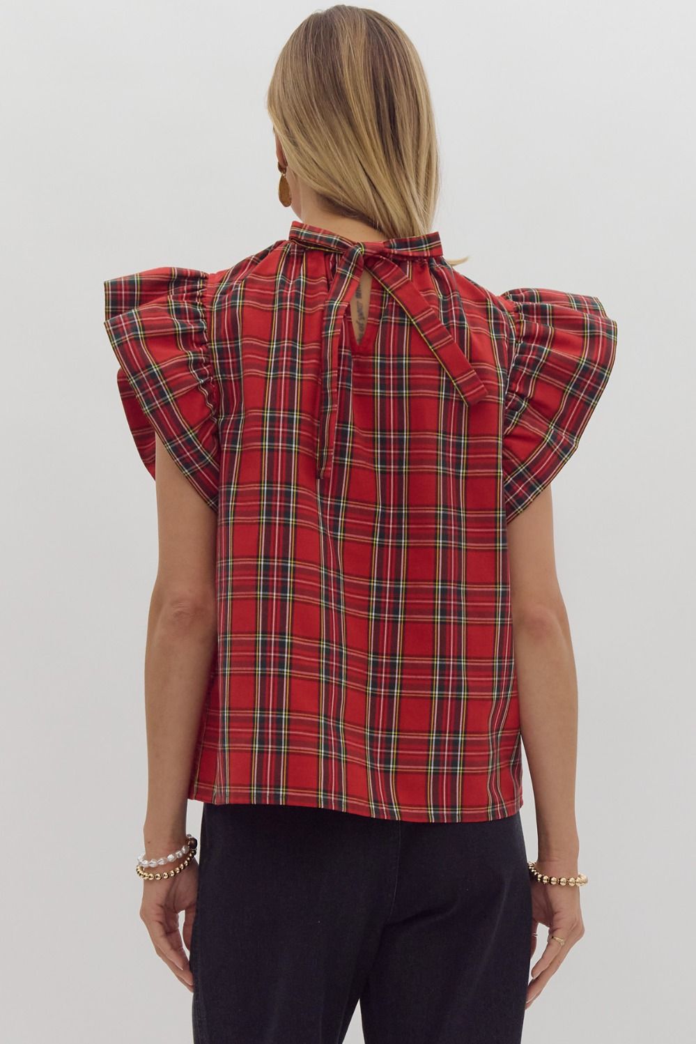 Holiday Plaid Top