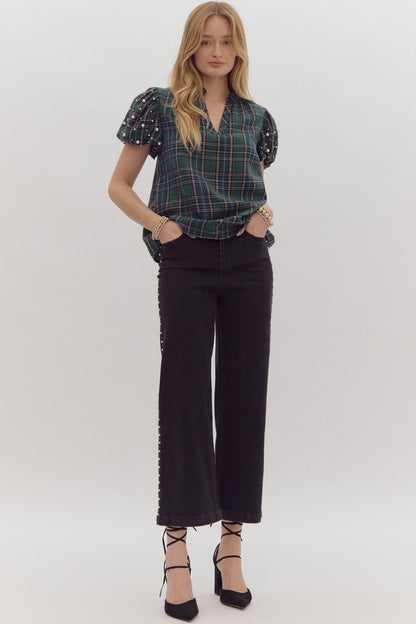 Teagan Tartan Plaid Top