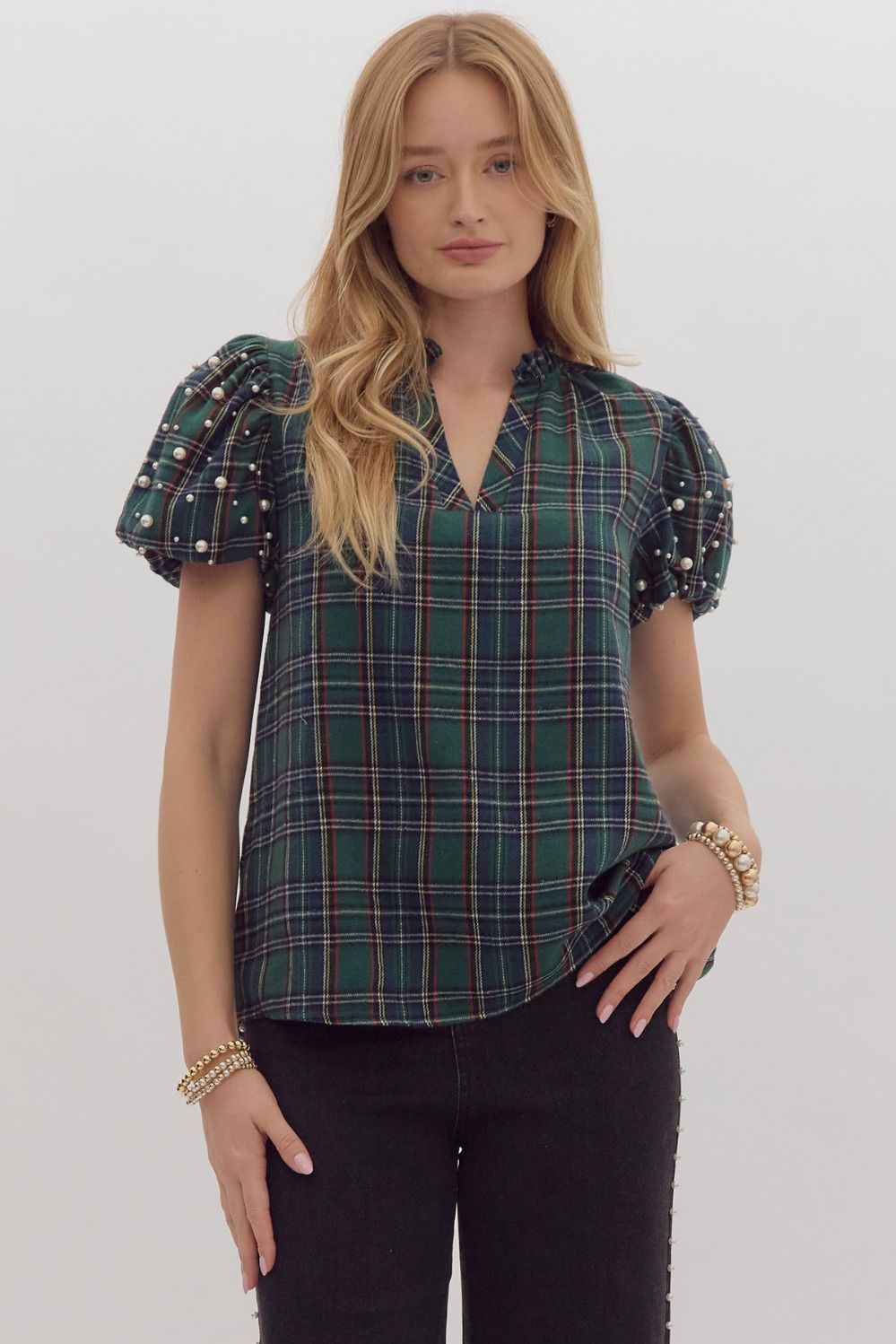 Teagan Tartan Plaid Top