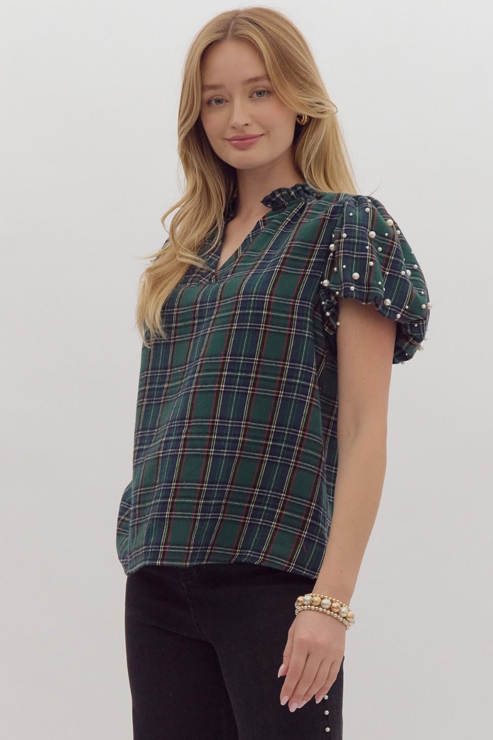 Teagan Tartan Plaid Top