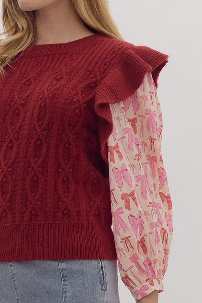 Ruby Bow Sweater