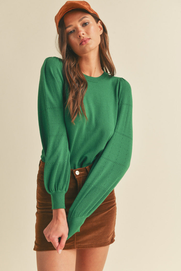 Perfectly Pointelle Sweater